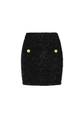 Balmain Black Cotton Mini Skirt - 42