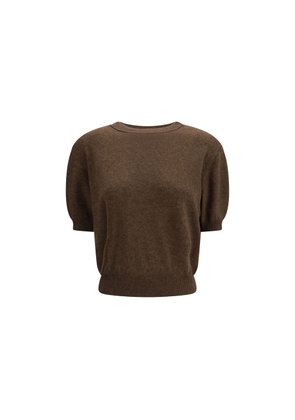 Lisa Yang Brown Fleece Wool T-Shirt - 1
