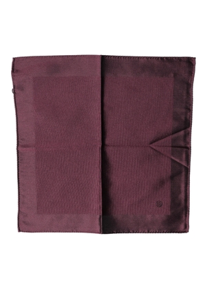Dolce & Gabbana Maroon Logo Silk Square Handkerchief Scarf
