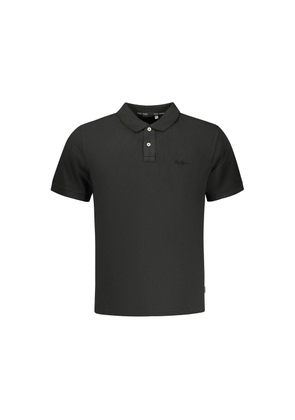 Pepe Jeans Black Cotton Men's Polo Shirt - S