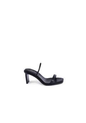 Calvin Klein Black Leather Stiletto Heel Sandals - EU40/US10