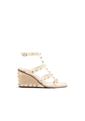 Valentino Garavani Bicolor Calfskin Wedge Sandals - EU35/US5