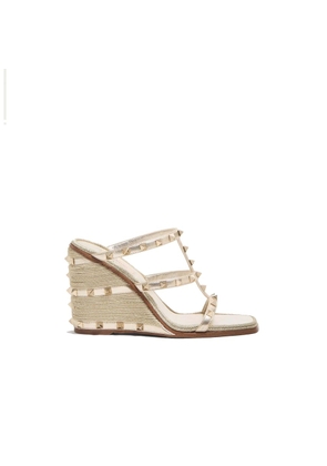 Valentino Garavani Gold Calfskin Mules - EU35/US5