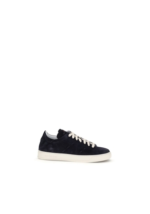 Kiton Blue Calf Leather Bos Taurus Low Top Sneakers - EU40/US7