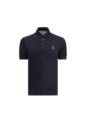 Brunello Cucinelli Blue Cotton Polo Shirt - L
