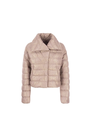 Herno Beige Metallic Fibre Clothing - 44