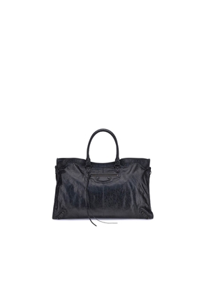 Balenciaga Black Calf Leather Bos Taurus Shoulder Bag