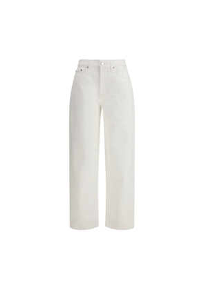Loulou De Saison Cream Cotton Straight-Leg Jeans - W28