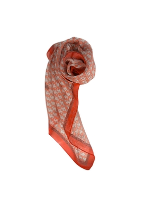 Borbonese Red Silk Women Scarf