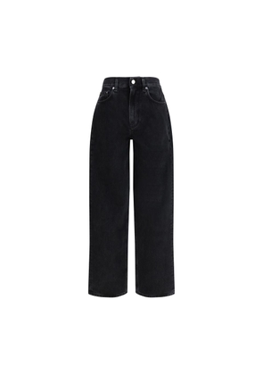 Loulou De Saison Gray Cotton Relaxed Fit Jeans - W28