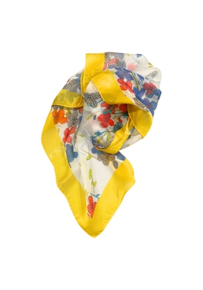 Borbonese Yellow Silk Women Scarf