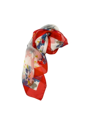 Borbonese Red Silk Women Scarf