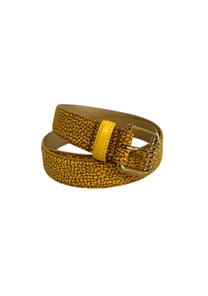 Borbonese Yellow Leather Women Belt - UNI