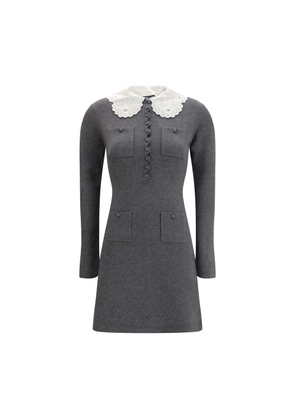 Self-Portrait Gray Cotton Casual Dress - M