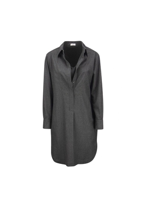 Brunello Cucinelli Gray Wool Casual Dress - S