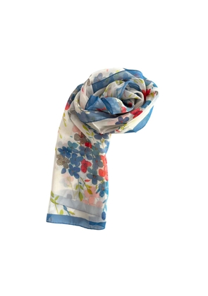 Borbonese White Silk Women Scarf