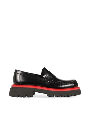 Salvatore Ferragamo Black Leather Platform Loafers - EU43/US10