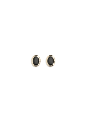 Self-Portrait Black Brass Earrings - One Size