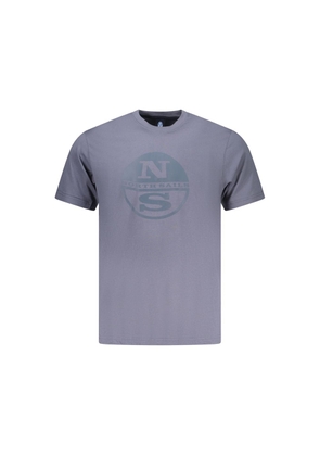 North Sails Blue Cotton Men's T-Shirt - S