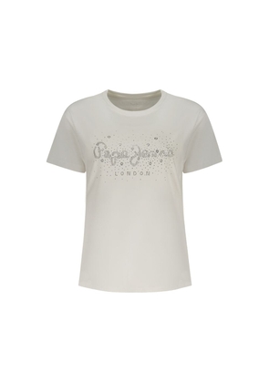 Pepe Jeans White Cotton T-Shirt - XS