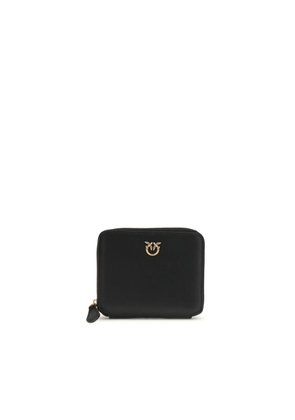 PINKO Black Calf Leather Bos Taurus Wallet