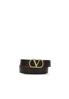 Valentino Garavani Black Calf Leather Bos Taurus Belt - 75 cm / 30 Inches