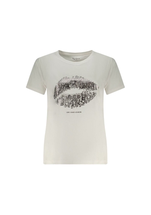 Pepe Jeans Bianco Cotton Women T-Shirt - XS