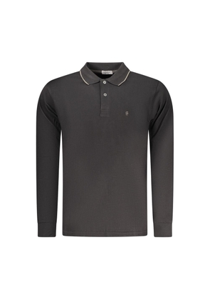 Coveri Moving Black Cotton Men's Polo - XL