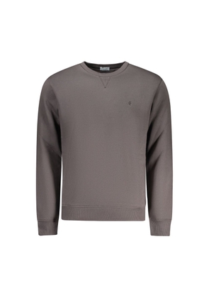 Coveri Moving Gray Cotton Men Sweatshirt - M