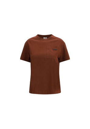 Brunello Cucinelli Brown Cotton T-Shirt - L