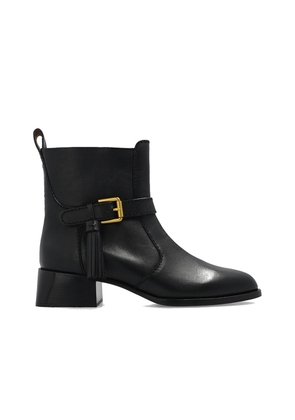 See By Chloé Black Calfskin Ankle Boots - EU37/US7