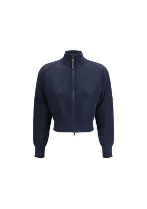 Brunello Cucinelli Blue Cotton Cardigan - XL