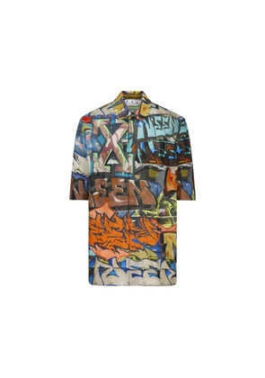 Off-White Black Polyamide Pattern Shirt - M