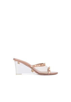 Valentino Garavani Beige Leather Mules - EU37/US7
