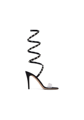 Valentino Garavani Black Lamb Leather Stiletto Heel Sandals - EU36/US6