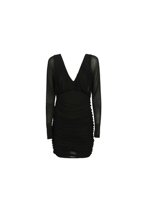 Saint Laurent Black Viscose Cocktail Dress - 44