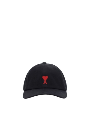 Ami Paris Black Cotton Cap (Baseball Hat) - UNI