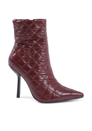 19V69 Italia Bordeaux Fabric Ankle Boots - EU38/US8