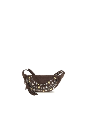 Valentino Garavani Brown Calf Leather Bos Taurus Shoulder Bag