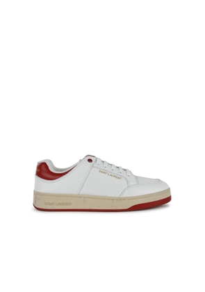 Saint Laurent White Calfskin Low Top Sneakers - EU41/US8