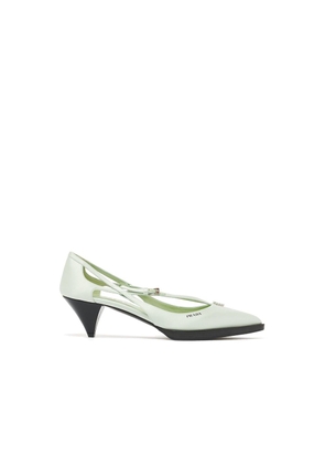Prada Bicolor Silk Mid Heel Pumps - EU39/US9