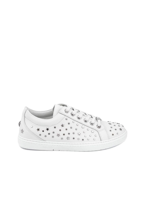 Jimmy Choo White Calfskin Low Top Sneakers - EU39.5/US6.5