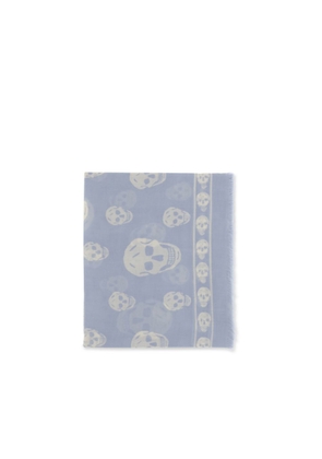 Alexander McQueen Light Blue Modal Scarf