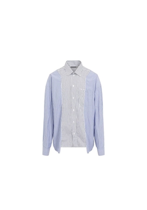 Balenciaga Blue Cotton Pattern Shirt - S