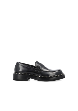 Valentino Garavani Black Calfskin Slip-On Loafers - EU43.5/US10.5