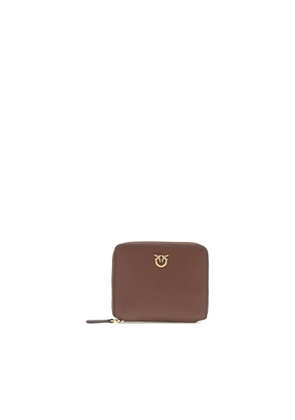 PINKO Brown Calf Leather Bos Taurus Wallet