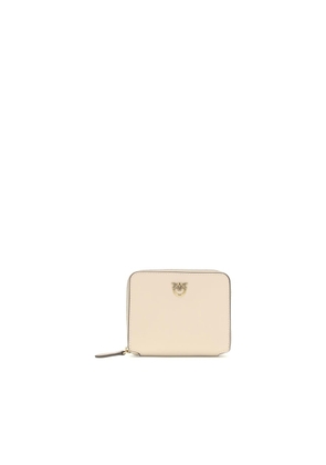 PINKO Beige Calf Leather Bos Taurus Wallet
