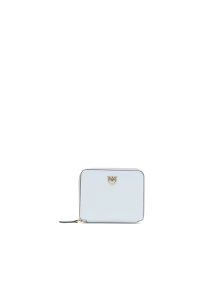 PINKO Light Blue Calf Leather Bos Taurus Wallet
