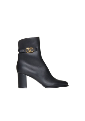 Valentino Garavani Black Calfskin Ankle Boots - EU36.5/US6.5