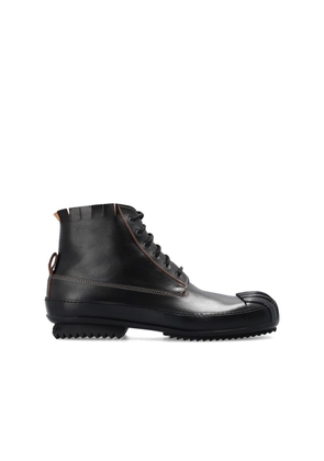 Maison Margiela Black Calfskin Lace-Up Boots - EU42/US9